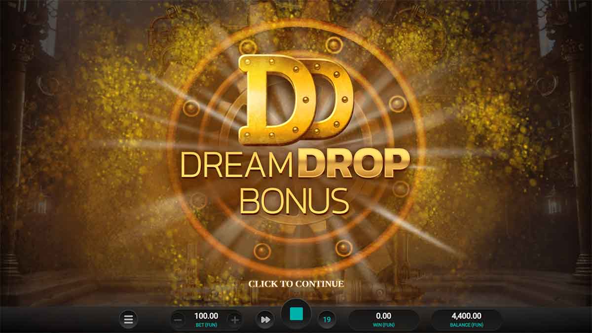 Gears of Eternia Megaways Dream Drop slot game by Four Leaf Gaming, Dream drop bonus