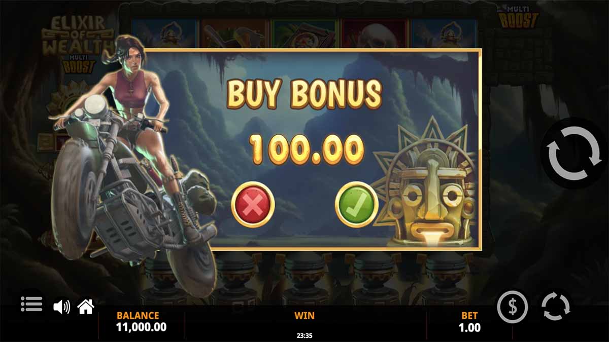 Elixir of Wealth slot game by Jelly, featuring Buy Bonus