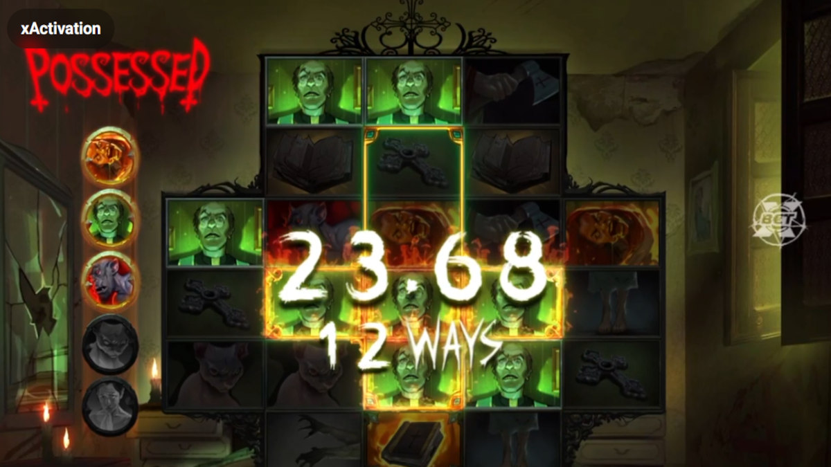 Possessed slot game by pragmatic play, 23.68 win