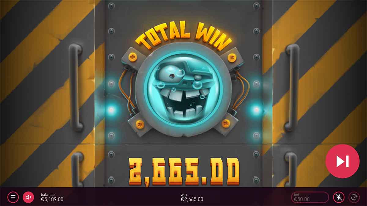 Mutagenes slot game by Peter and Sons, Total Win €2,665