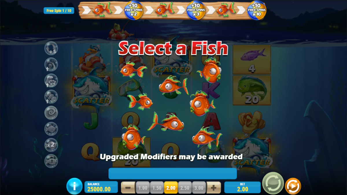 select a fish for upgrades boat bonanza down under