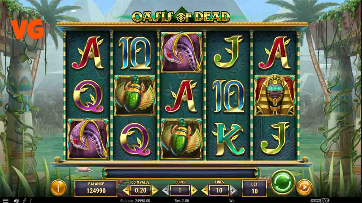 Oasis Of Dead slot game by Playn GO, spin