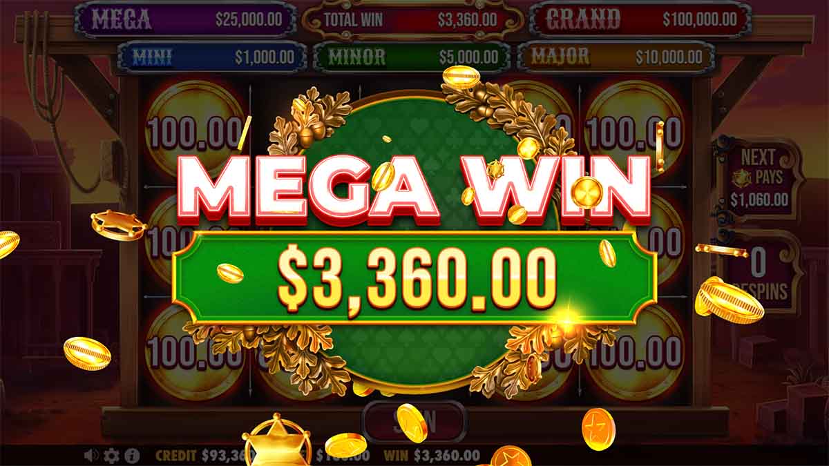 Badge Blitz slot game by Pragmatic Play showing Mega Win of $3,360