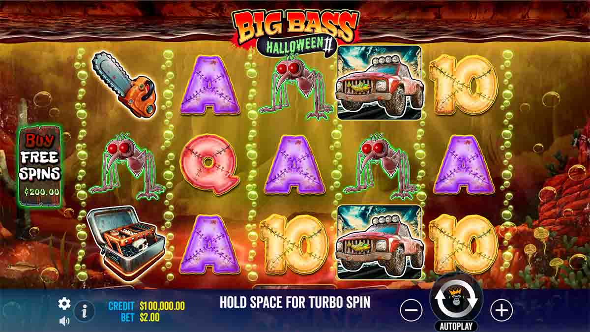 Big Bass Halloween 2 slot game by Pragmatic Play, Base Game view