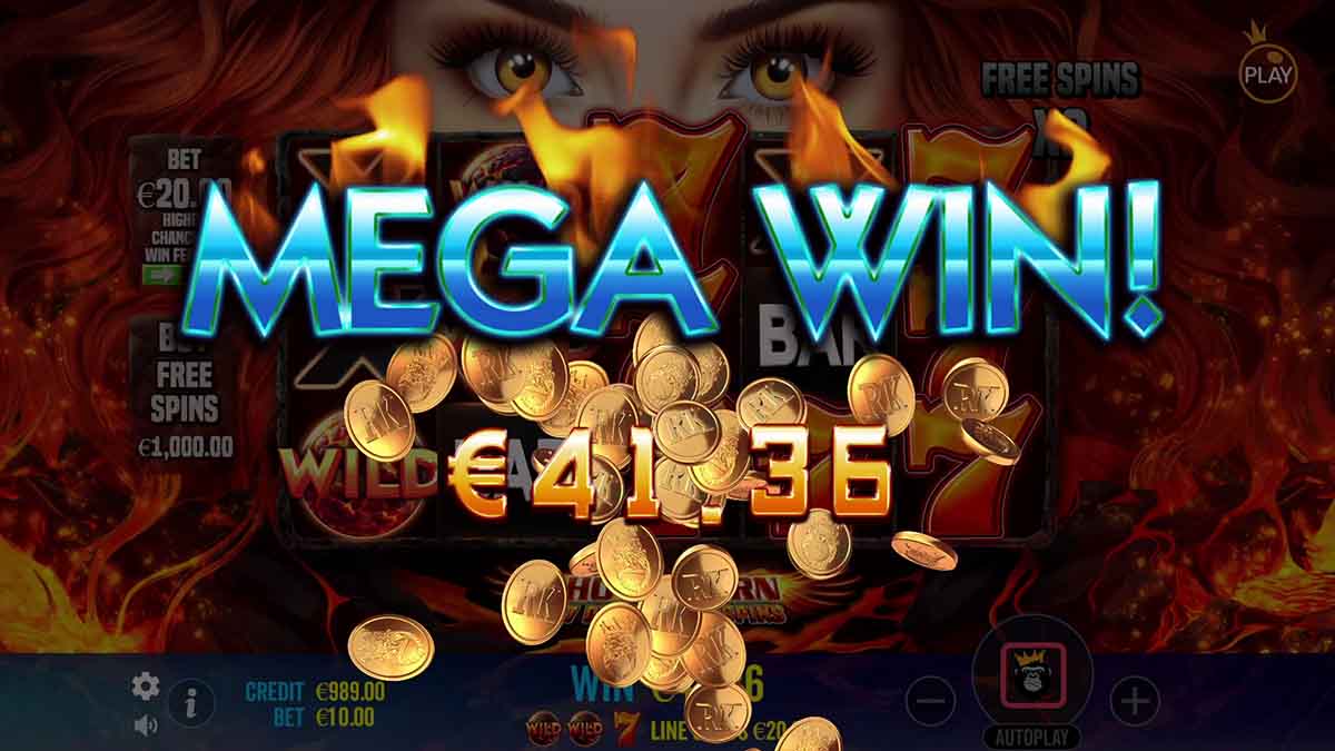 Hot to Burn - 7 Deadly Free Spins slot game by Pragmatic Play, Mega Win