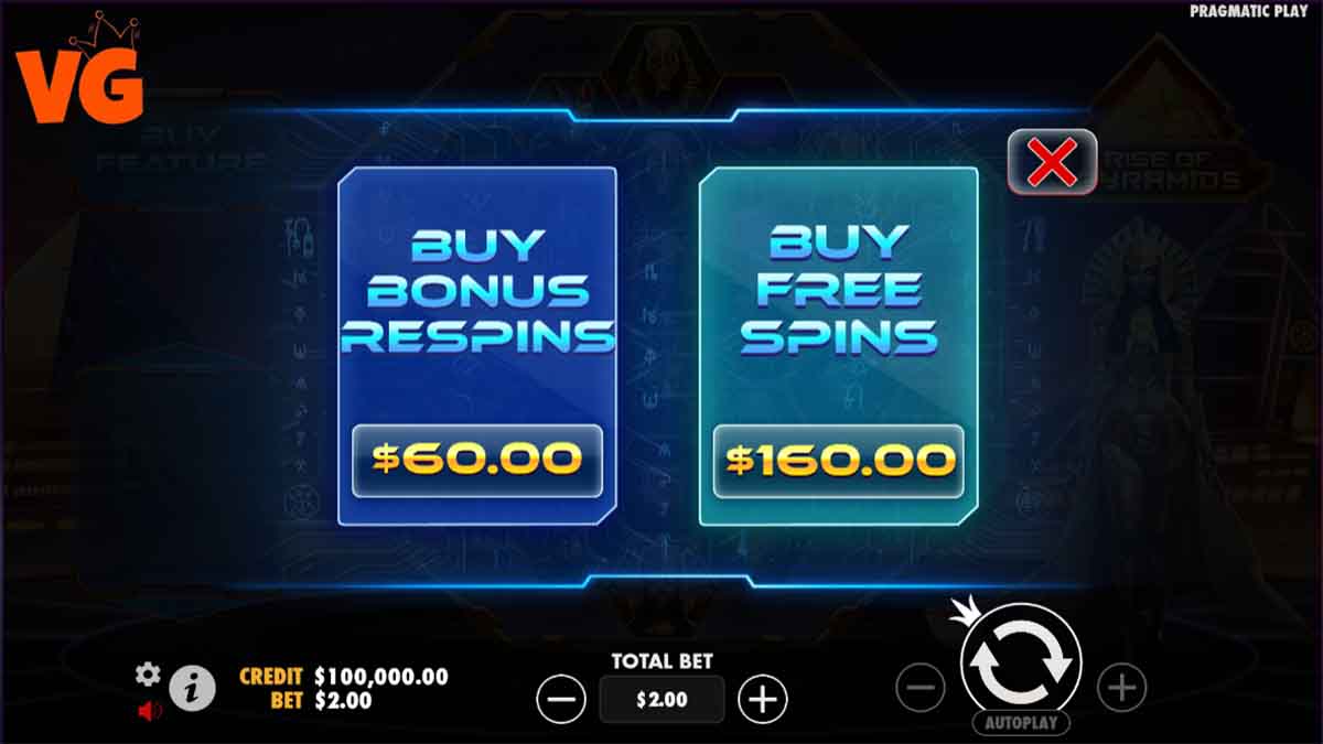 Rise of Pyramids slot game by Pragmatic Play, buy free spins