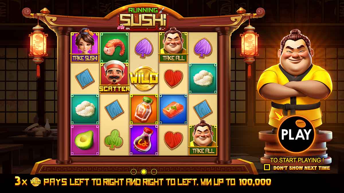 Running Sushi slot game by Pragmatic Play, 3x Multiplier