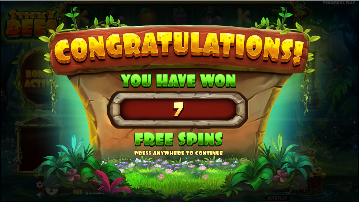 7 free spins won with extra wilds that appears on the game