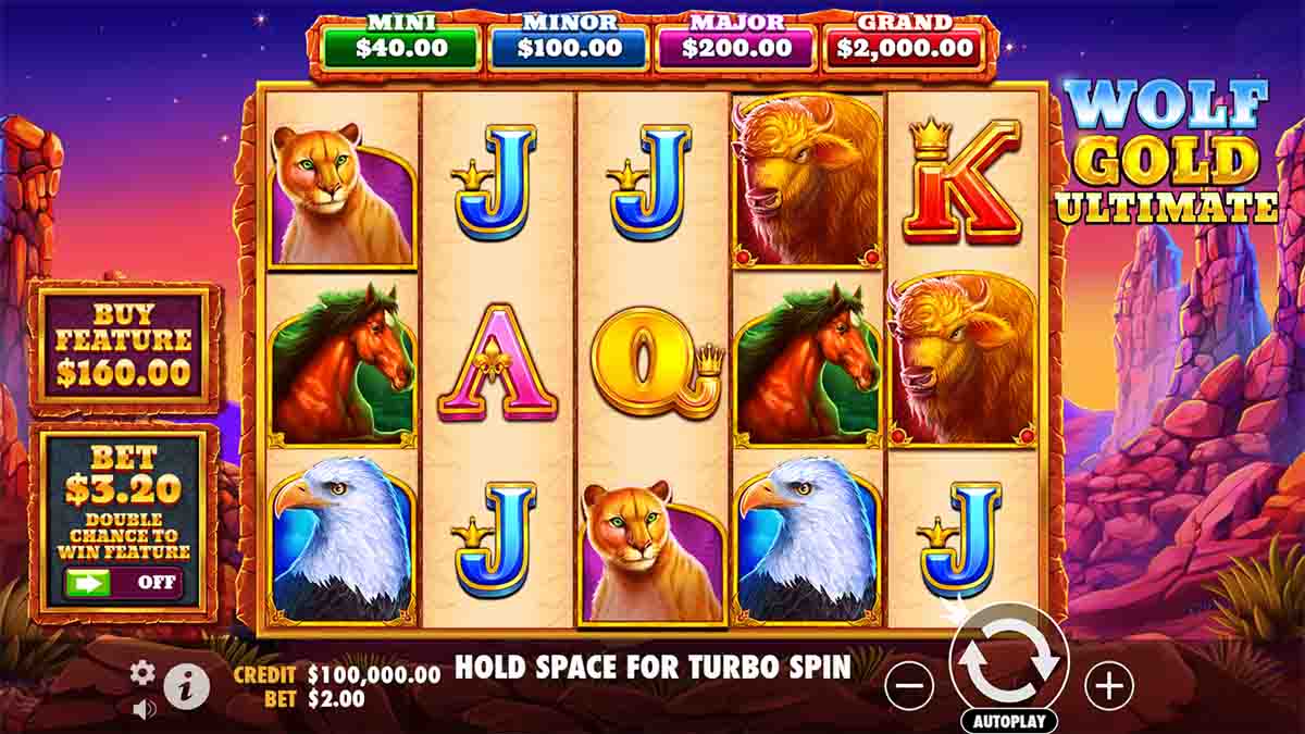 Wolf Gold Ultimate slot game by Pragmatic Play, Base Game view