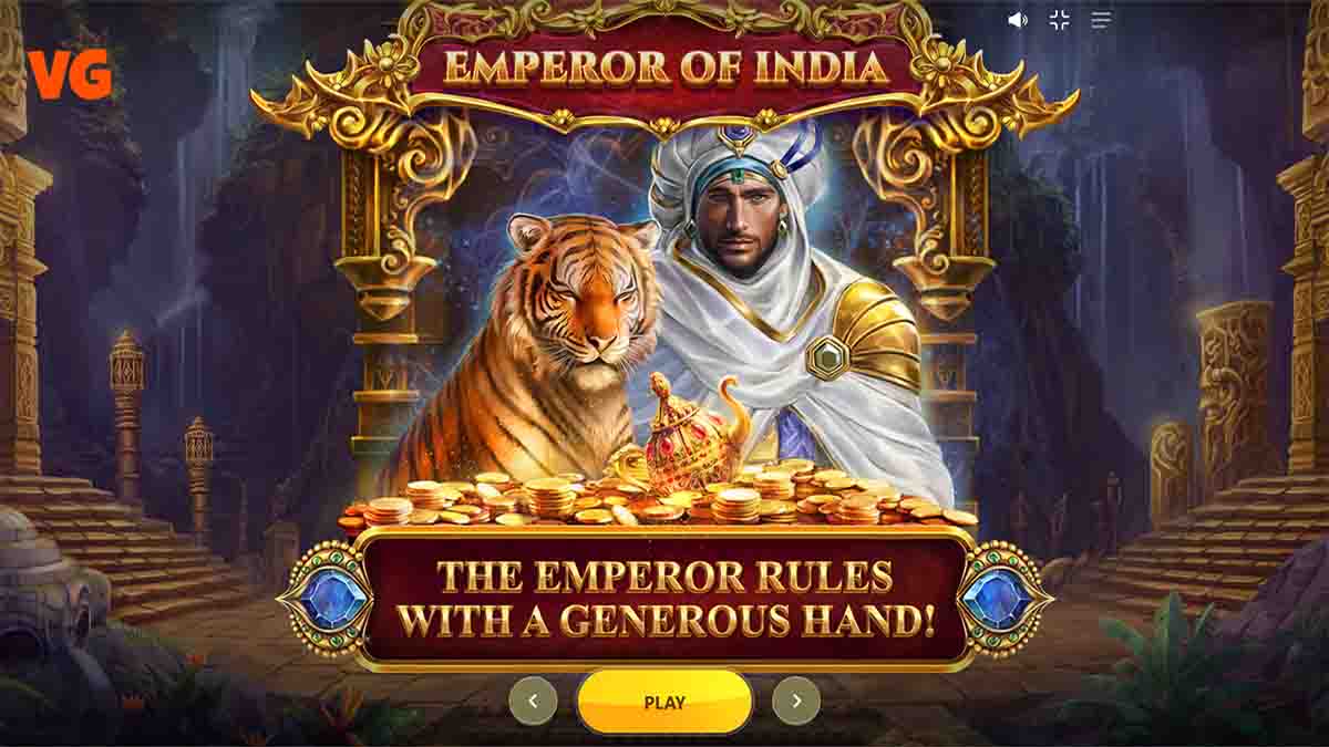 Emperor of India slot game by Red Tiger Gaming, base game view