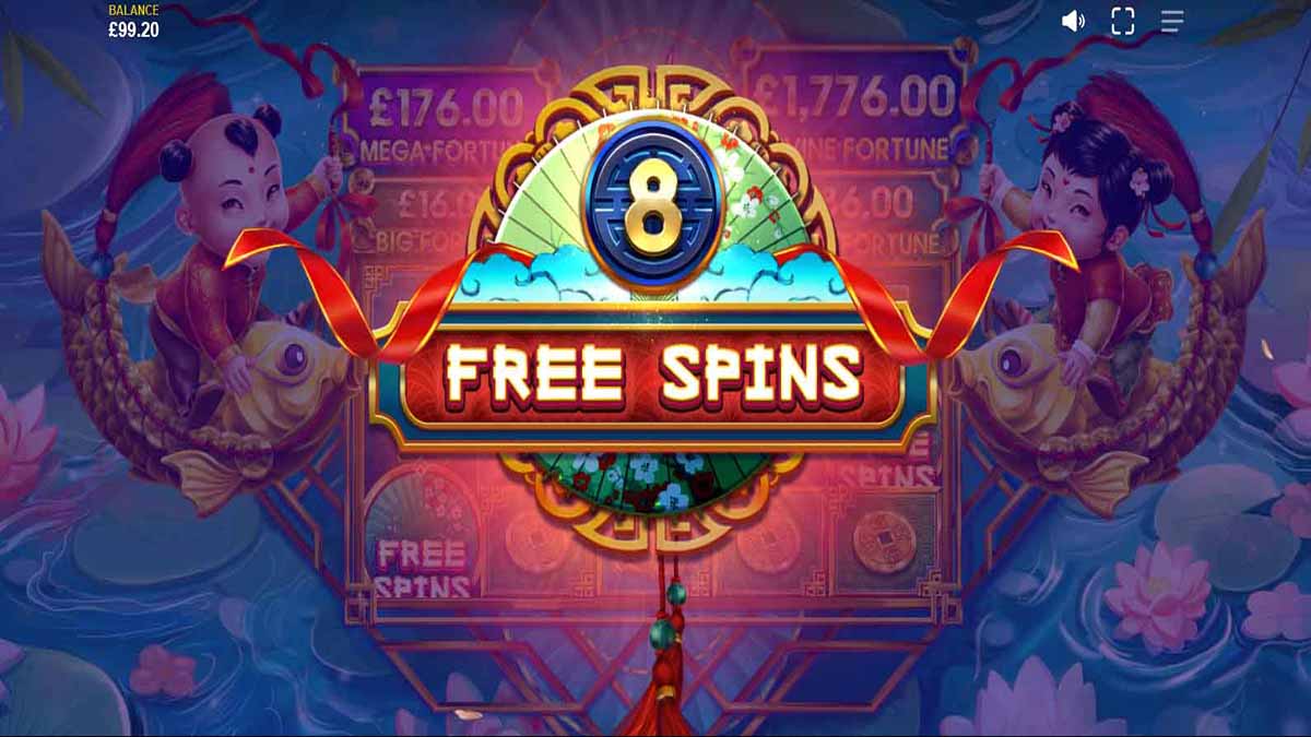 Fa Fa Babies 2  slot game by Red Tiger Gaming, 8 free spins