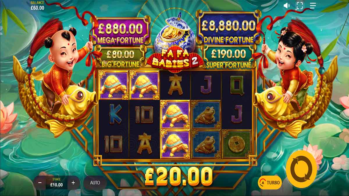 Fa Fa Babies 2  slot game by Red Tiger Gaming, €20 win