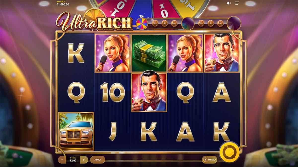 Ultra Rich slot game by Red Tiger, Base Game view