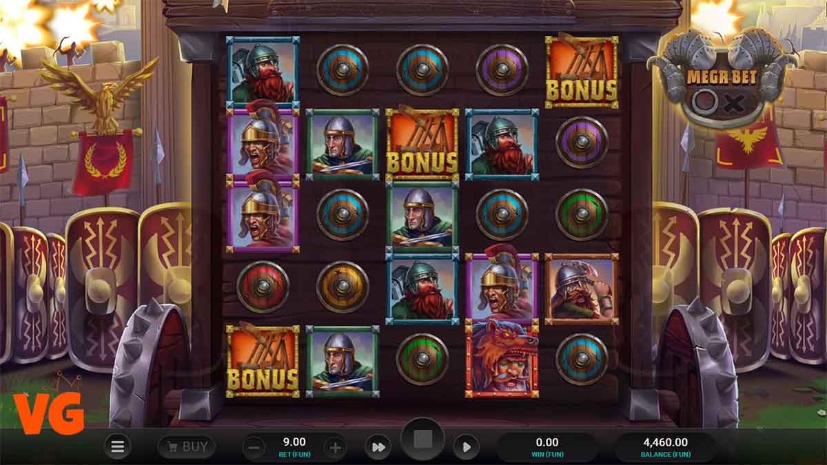 Roman Rivals Blood and Sand slot game by Relax Gaming, bonus trigger