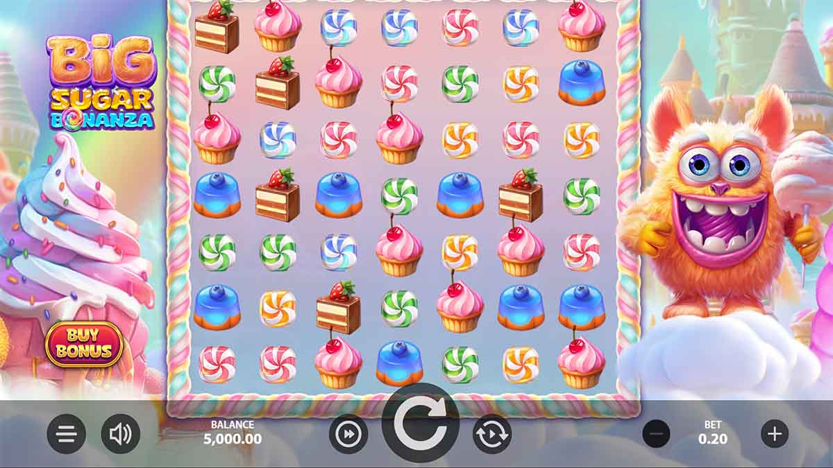 Big Sugar Bonanza slot game by Stakelogic, Base Game view